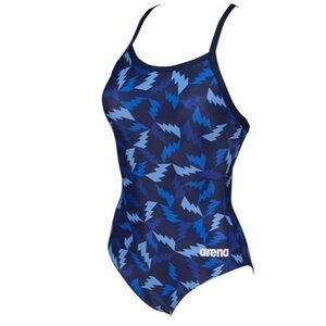 Women Size 28 Blue Lightning Colors Challenge Back One Piece